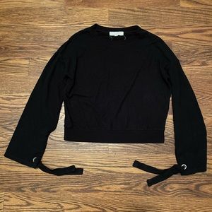 Urban Outfitters Black Sweater with Sleeve Tie Details
